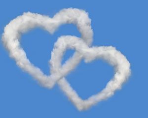 Preview wallpaper heart, love, clouds, sky