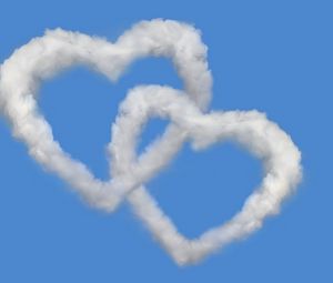 Preview wallpaper heart, love, clouds, sky