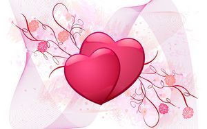 Preview wallpaper heart, love, couple, drawing, flutter