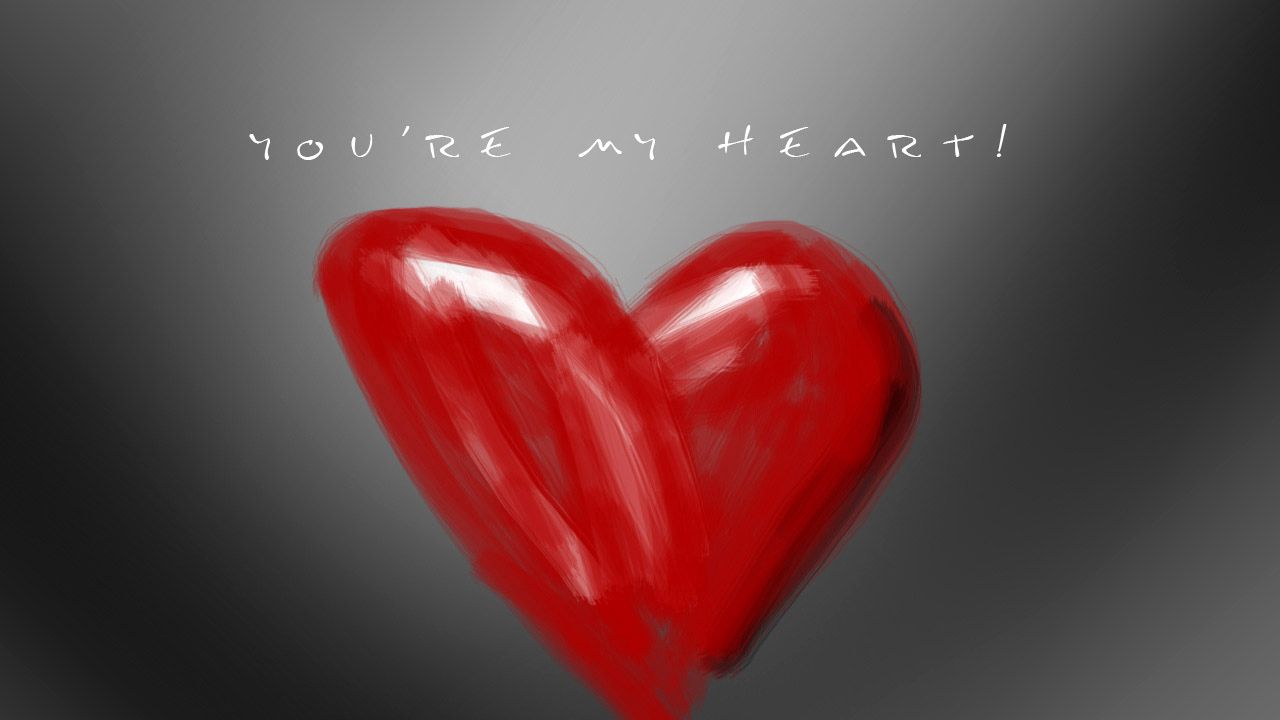 Wallpaper heart, love, drawing, pencil
