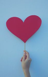 Preview wallpaper heart, love, hand, wall