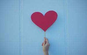 Preview wallpaper heart, love, hand, wall