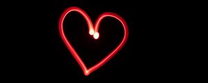 Preview wallpaper heart, love, neon, red