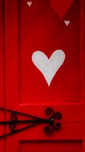 Preview wallpaper heart, love, romance, red, door