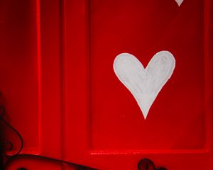 Preview wallpaper heart, love, romance, red, door