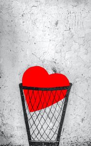 Preview wallpaper heart, love, sad, street art, art