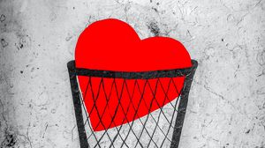Preview wallpaper heart, love, sad, street art, art
