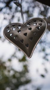 Preview wallpaper heart, metal, garland, love