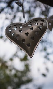 Preview wallpaper heart, metal, garland, love