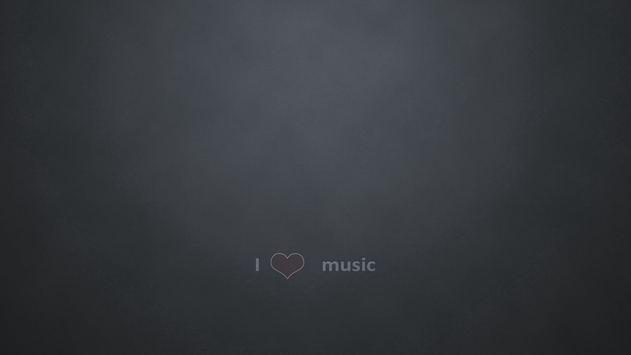 Wallpaper heart, minimalism, i love music, sign