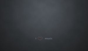 Preview wallpaper heart, minimalism, i love music, sign