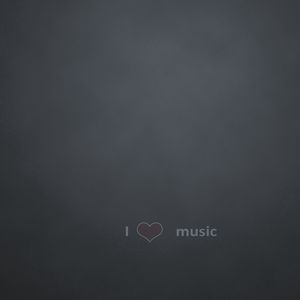 Preview wallpaper heart, minimalism, i love music, sign