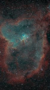 Preview wallpaper heart nebula, nebula, stars, glow, space
