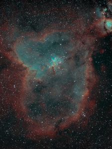 Preview wallpaper heart nebula, nebula, stars, glow, space