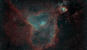 Preview wallpaper heart nebula, nebula, stars, glow, space