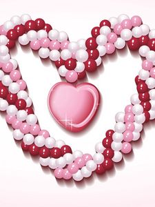 Preview wallpaper heart, necklace, bright, love