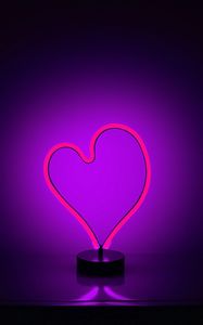 Preview wallpaper heart, neon, backlight