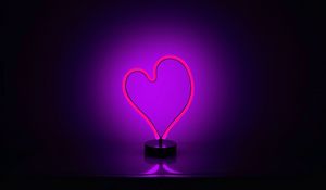 Preview wallpaper heart, neon, backlight