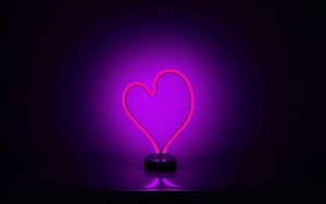 Preview wallpaper heart, neon, backlight