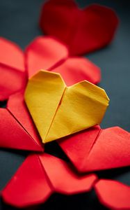 Preview wallpaper heart, origami, love, paper