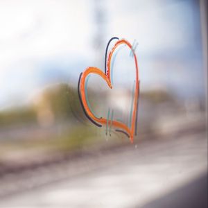 Preview wallpaper heart, paint, glass, love