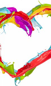 Preview wallpaper heart, paint, lines, spray