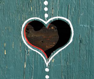 Preview wallpaper heart, paint, shape, wood