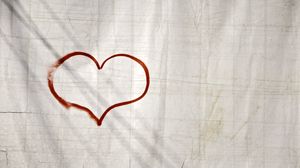 Preview wallpaper heart, paint, wall, sign