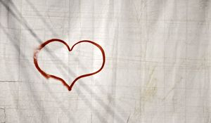 Preview wallpaper heart, paint, wall, sign