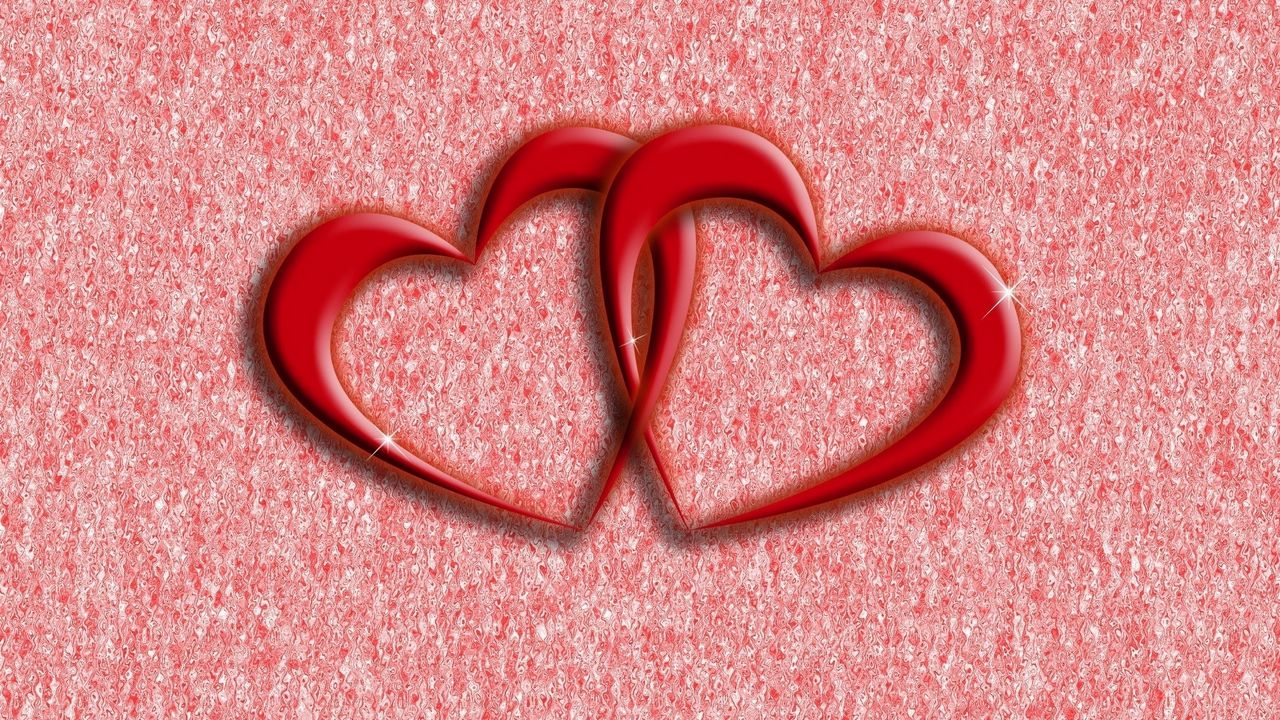 Wallpaper heart, pair, red, love