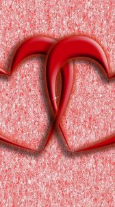 Preview wallpaper heart, pair, red, love
