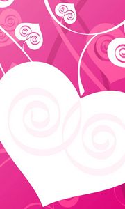 Preview wallpaper heart, patterns, background, bright