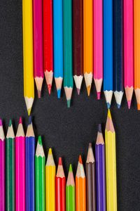 Preview wallpaper heart, pencils, colorful, sharp