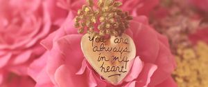 Preview wallpaper heart, pendant, love, inscription, confession, romance