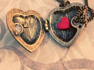 Preview wallpaper heart, pendant, necklace, chain