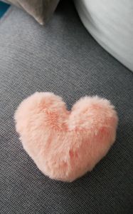 Preview wallpaper heart, pillow, pink, fluffy, love