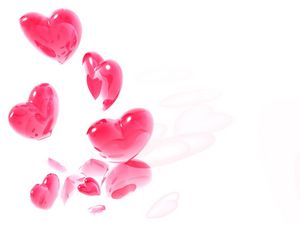 Preview wallpaper heart, pink, white, flight