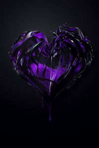 Preview wallpaper heart, purple, plexus