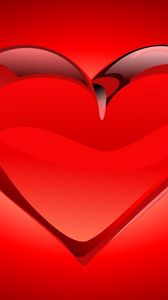 Preview wallpaper heart, red, bright, light