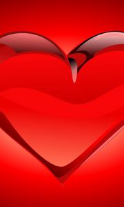 Preview wallpaper heart, red, bright, light