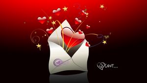 Preview wallpaper heart, red, envelope