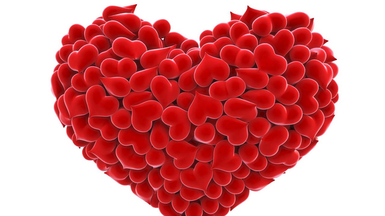 Wallpaper heart, red, hearts, love