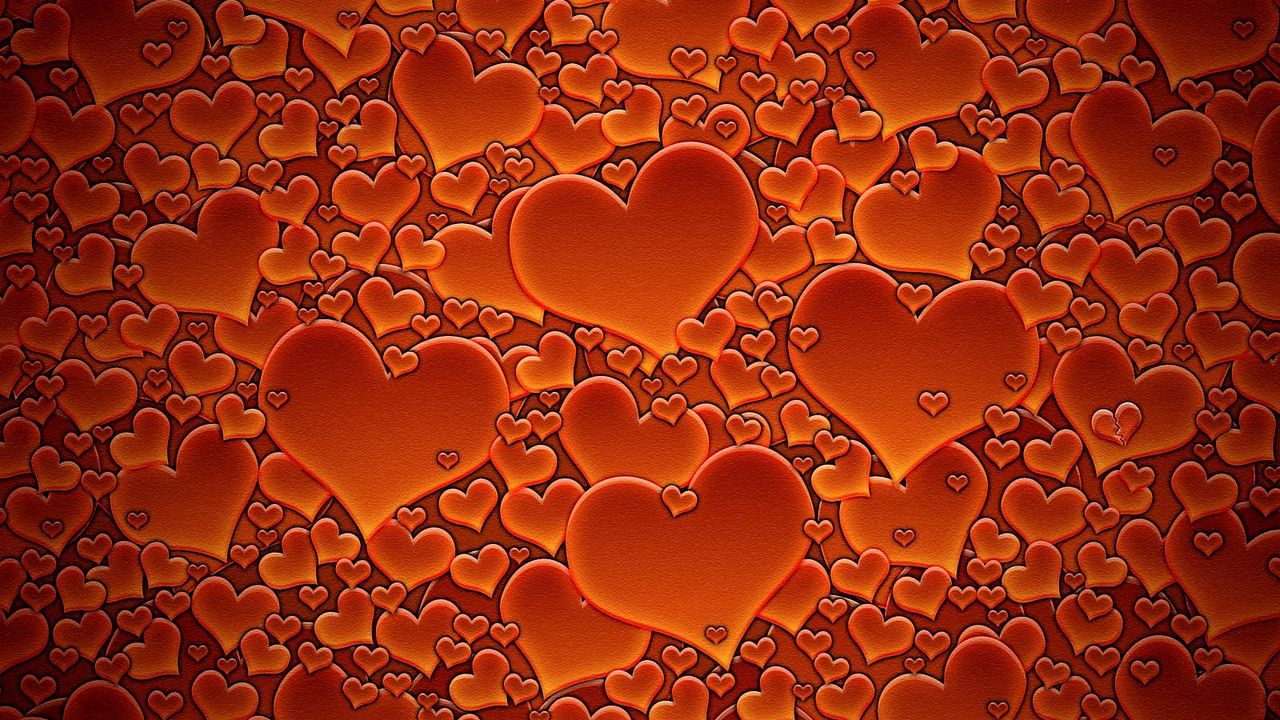 Wallpaper heart, red, texture, many