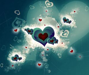 Preview wallpaper heart, romance, bright