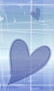 Preview wallpaper heart, shapes, background, bright