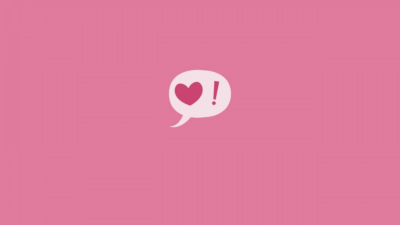 Wallpaper heart, sign, exclamation, pink
