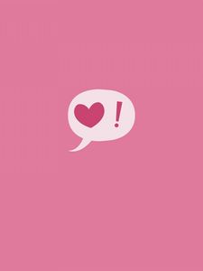 Preview wallpaper heart, sign, exclamation, pink
