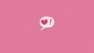 Preview wallpaper heart, sign, exclamation, pink