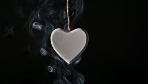 Preview wallpaper heart, smoke, thread, love