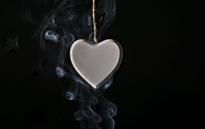 Preview wallpaper heart, smoke, thread, love